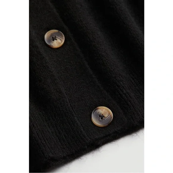 Black V-Neck Cardigan - Picture 8 of 9